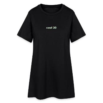 geburtstagsshirts, cool 30, für damen - Frauen T-Shirt-Kleid - Schwarz - Vorne