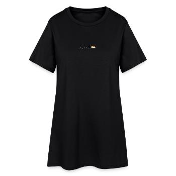 Coucher de soleil sur la montagne Heartbeat - Robe T-shirt Femme - noir - Devant