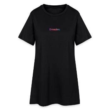 Dresde Typographie Couleurs Ville Icône Logo - Robe T-shirt Femme - noir - Devant