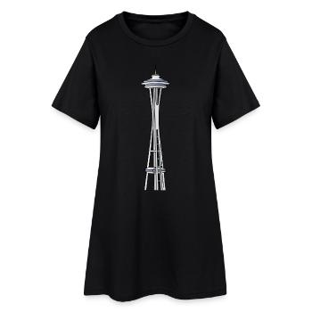 "Space Needle" in Seattle - Women’s T-Shirt Dress - black - Front