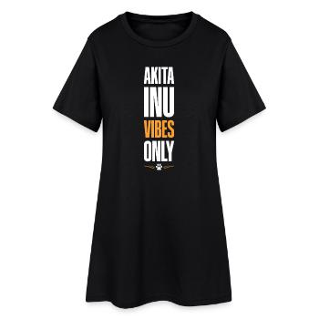 Akita Inu Vibes uniquement - Robe T-shirt Femme - noir - Devant