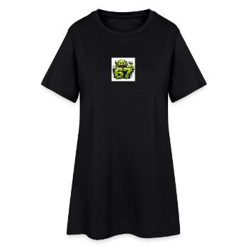 Monstre de Slime Vert 67 - Robe T-shirt Femme - noir - Devant