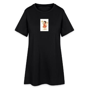 Fée Marguerite avec Fleur - Robe T-shirt Femme - noir - Devant