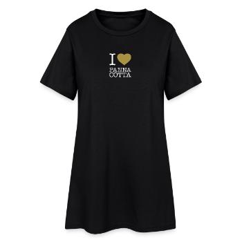 I LOVE PANNA COTTA - Women’s T-Shirt Dress - black - Front