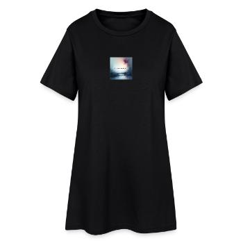 Flançaille Brume Crépuscule - Robe T-shirt Femme - noir - Devant
