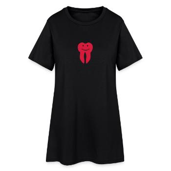 Dent - Robe T-shirt Femme - noir - Devant