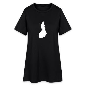 Finnland - Frauen T-Shirt-Kleid - Schwarz - Vorne