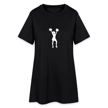 Cheerleader - Frauen T-Shirt-Kleid - Schwarz - Vorne