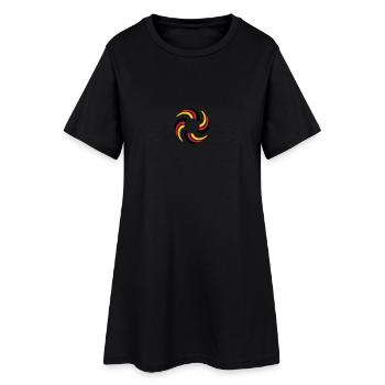 Noir Rouge Or Cercle drapeau de l'Allemagne - Robe T-shirt Femme - noir - Devant