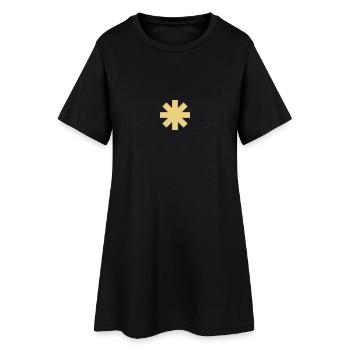 Stern,Sterne,Star - Frauen T-Shirt-Kleid - Schwarz - Vorne