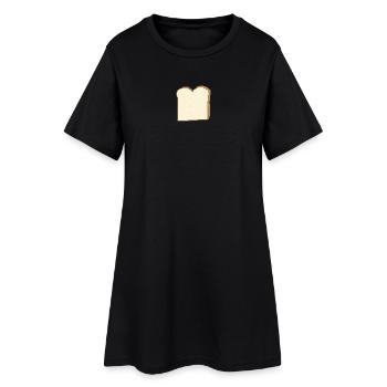 Pixel Toast Brotkunst - Frauen T-Shirt-Kleid - Schwarz - Vorne