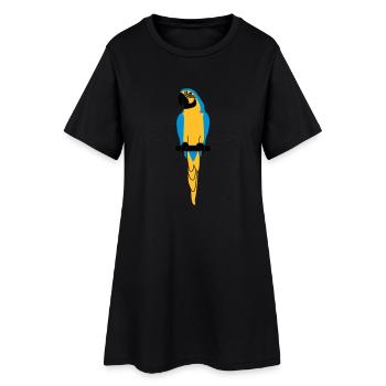 Perroquet - Robe T-shirt Femme - noir - Devant