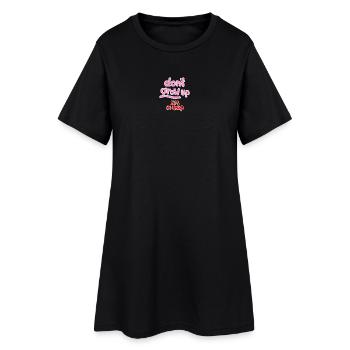 dont grow up - Frauen T-Shirt-Kleid - Schwarz - Vorne
