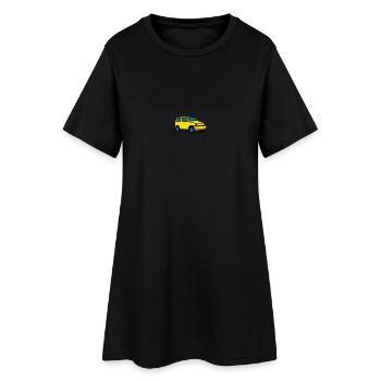 voiture - Robe T-shirt Femme - noir - Devant