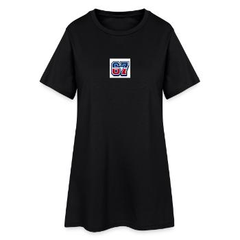 67 Patriotische Zahl - Frauen T-Shirt-Kleid - Schwarz - Vorne