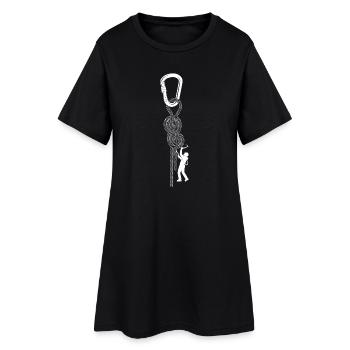 Climbing rope knot detail - Women’s T-Shirt Dress - black - Front