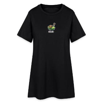 Avokanu lustige Kanu Kanusport Avocado Kajak - Frauen T-Shirt-Kleid - Schwarz - Vorne