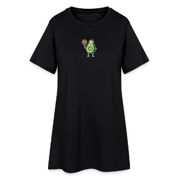 Drôle d’avocat Basketteur Joueur keto - Robe T-shirt Femme - noir - Devant