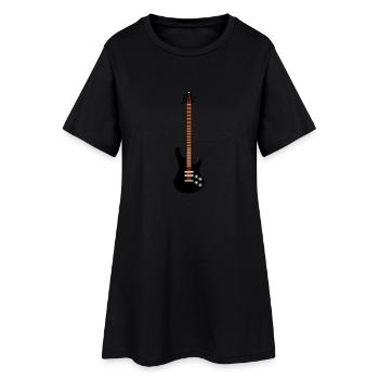 bass 4 - Frauen T-Shirt-Kleid - Schwarz - Vorne