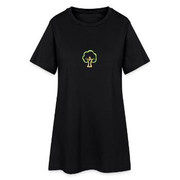 baum - Frauen T-Shirt-Kleid - Schwarz - Vorne