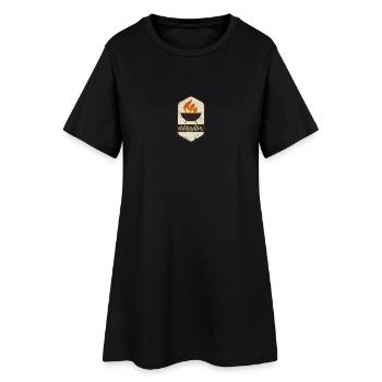 Wildgrillen BBQ Logo - Frauen T-Shirt-Kleid - Schwarz - Vorne