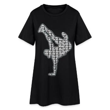 Breakdance - Robe T-shirt Femme - noir - Devant