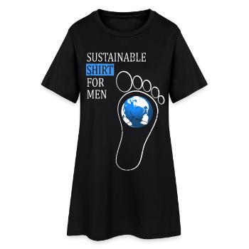 Sustainable shirt for men - Women’s T-Shirt Dress - black - Front