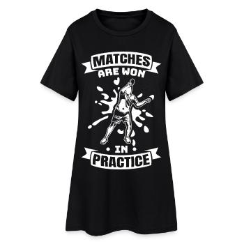Citation de motivation pour le tennis de table - Robe T-shirt Femme - noir - Devant