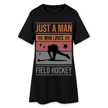 Field Hockey Just a Man - Women’s T-Shirt Dress - black - Front