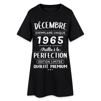 Anniversaire 60 ans - Décembre 1965 Perfection - Robe T-shirt Femme - noir - Devant