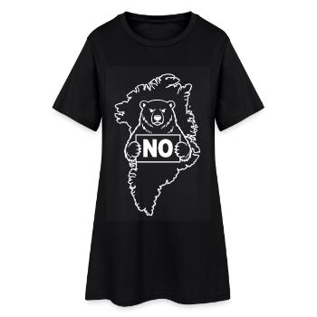 Le Groenland n’est pas à vendre - Robe T-shirt Femme - noir - Devant