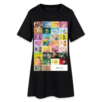 German Finger Alphabet 1 / - Women’s T-Shirt Dress - black - Front