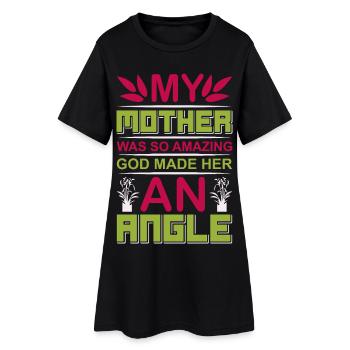 Dieu a fait de ma mère incroyable un ange - Robe T-shirt Femme - noir - Devant