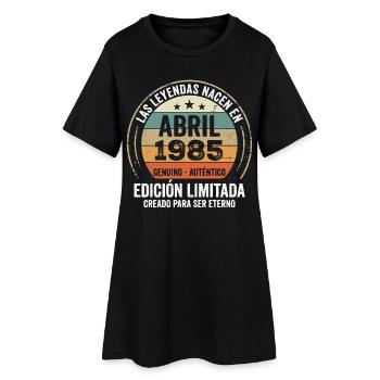 Avril 1985 Cadeau 41e Anniversaire Avril 1985 - Robe T-shirt Femme - noir - Devant