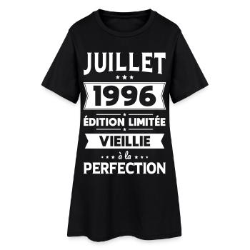 Anniversaire 30 ans - Juillet 1996 Perfection - Robe T-shirt Femme - noir - Devant