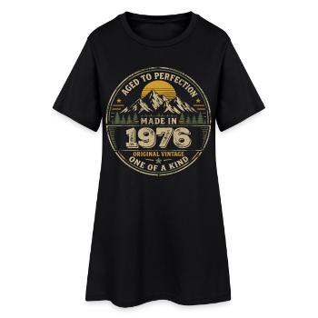 1976 Fête Anniversaire 1976 - Né en 1976 - Robe T-shirt Femme - noir - Devant