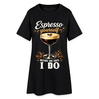 JGA Espresso Martini : Espresso-vous avant de d’abord - Robe T-shirt Femme - noir - Devant