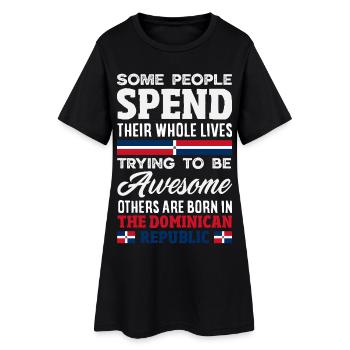 Drapeau de la République dominicaine Dom Rep Pride - Robe T-shirt Femme - noir - Devant