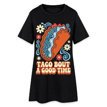 Taco Bout A Good Time Retro Taco - Women’s T-Shirt Dress - black - Front