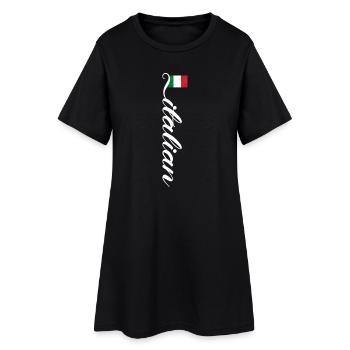 Italie - Robe T-shirt Femme - noir - Devant