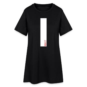 NOIA17 Streetwear avec barre blanche - Robe T-shirt Femme - noir - Devant