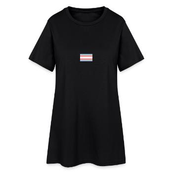 Transgender-Pride-Flag-Transperent(er) - Frauen T-Shirt-Kleid - Schwarz - Vorne