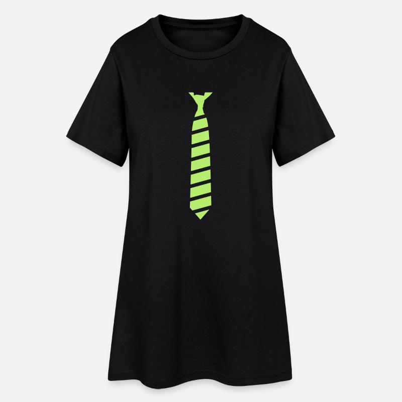 Cravate - Robe T-shirt Femme - noir