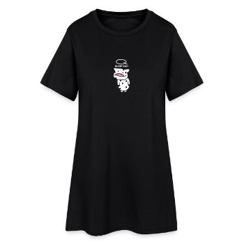 Q bleibt Kuh b - Frauen T-Shirt-Kleid - Schwarz - Vorne