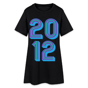 Année de naissance 2012 | Couleurs changeantes - Robe T-shirt Femme - noir - Devant