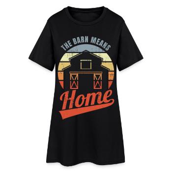 La grange est synonyme de chez-soi - Robe T-shirt Femme - noir - Devant