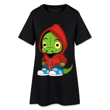 Cute little dinosaur - Women’s T-Shirt Dress - black - Front