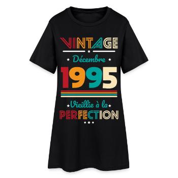Anniversaire 30 ans - Vintage - Décembre 1995 - Robe T-shirt Femme - noir - Devant