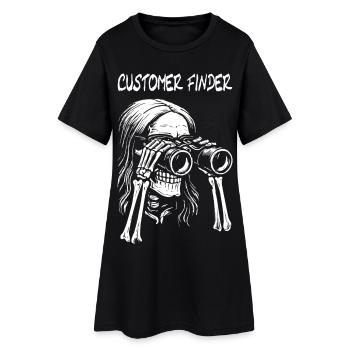 Chercheur de clients Jumelles squelettes Conception rocheuse - Robe T-shirt Femme - noir - Devant