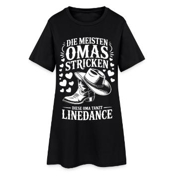 Grandma Dancing Line Dance - Women’s T-Shirt Dress - black - Front